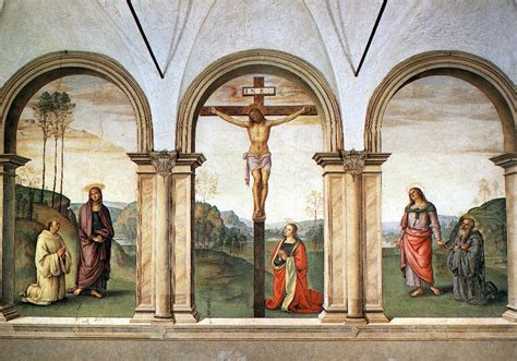 Affresco della Crocifissione di Pietro Perugino nella Sala Capitolare