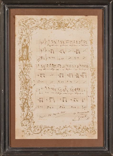 Pagina autografa di manoscritto musicale antico