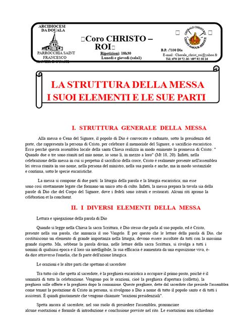 infografica: struttura della Messa cattolica