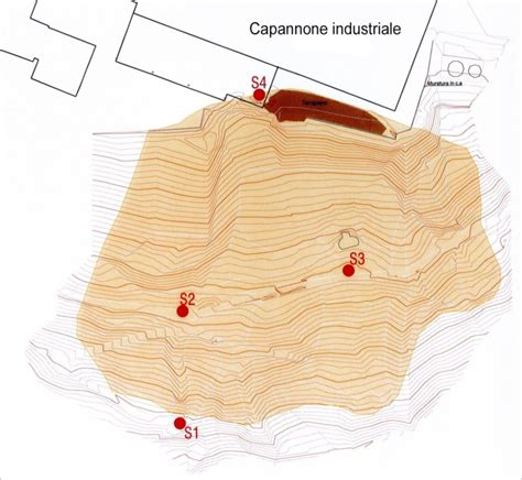 Planimetria dell'Abbazia di S. Maria dell'Accola con indicazione dei sondaggi archeologici