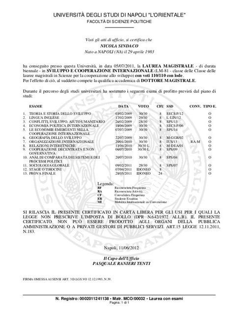 Certificato di laurea o abilitazione professionale medica