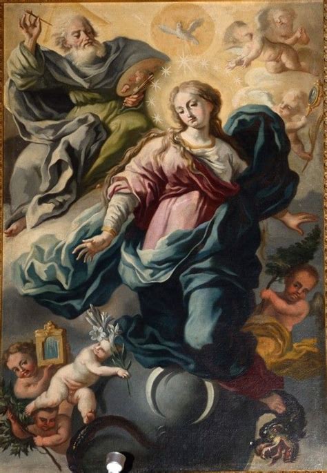 Dettaglio della figura di Dio Padre nel dipinto di Luca Giordano