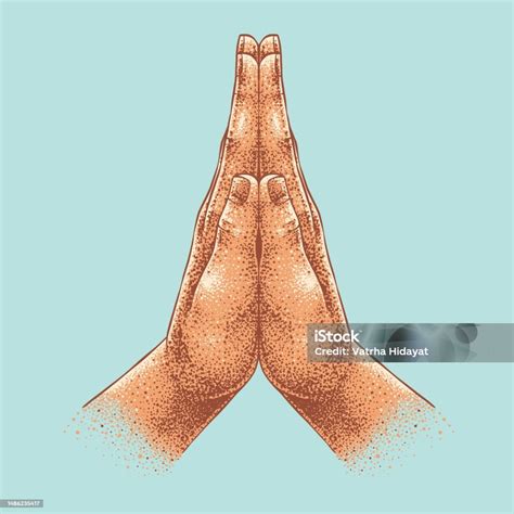 Illustrazione di mani che pregano