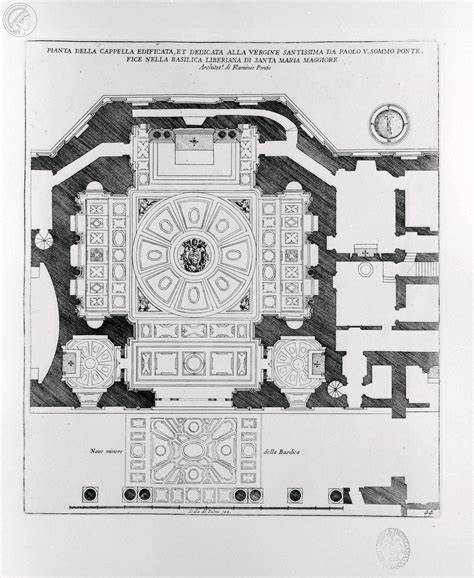 Pianta o schema architettonico che mostra la posizione della Cappella Paolina rispetto alla Cappella Sistina e alla Sala Regia.