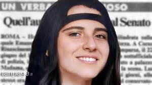 Ritratto di Emanuela Orlandi, sfondo Roma