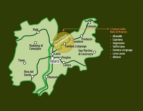 Mappa della Val di Cembra con indicazione dei luoghi di origine dei missionari