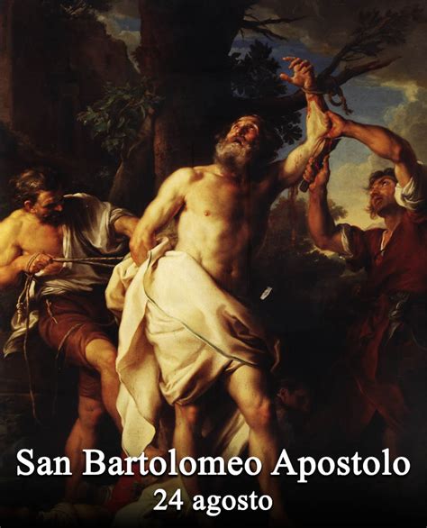 Illustrazione storica o iconografia raffigurante il martirio di San Bartolomeo o la sua immagine con la pelle in mano