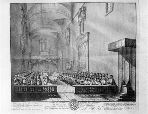 litografia del Sinodo diocesano pistoiese del 1786