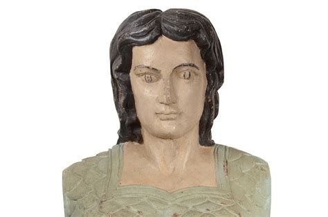 Dettaglio di un'opera di Andrea Vaccaro raffigurante una figura femminile sacra