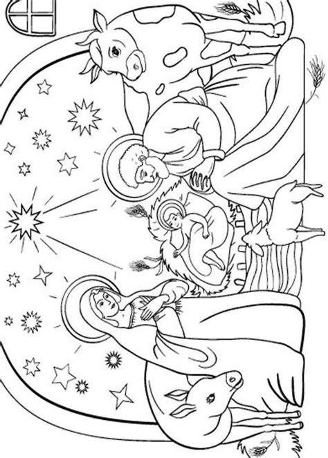 Disegni di personaggi della natività in vari stili pronti per essere colorati