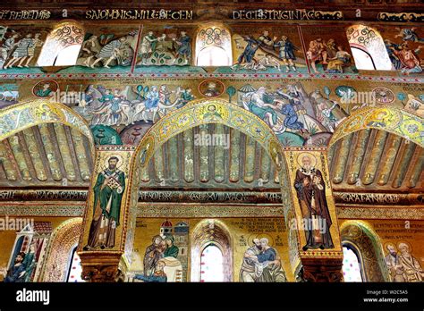 Affresco o mosaico degli Arcangeli nella Cappella Palatina di Palermo