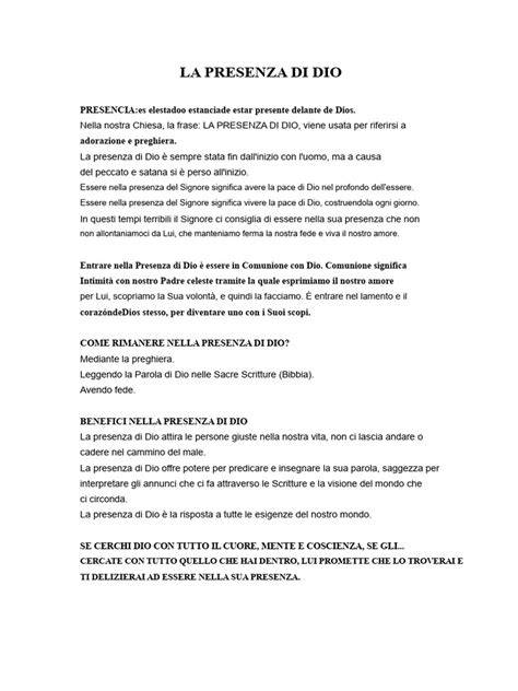 Schema comparativo: La presenza di Dio nell'anima (spirituale/mediata dalla grazia) vs. La presenza di Dio nel Santissimo (reale/sostanziale/transustanziazione)