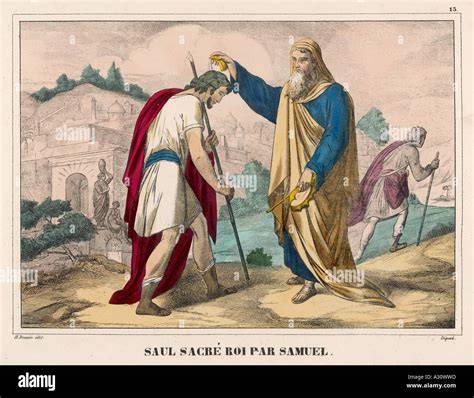 illustrazione biblica di Re Saul e la medium di En-Dor