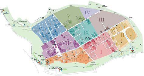 Mappa del Parco Archeologico di Pompei con i principali punti di interesse