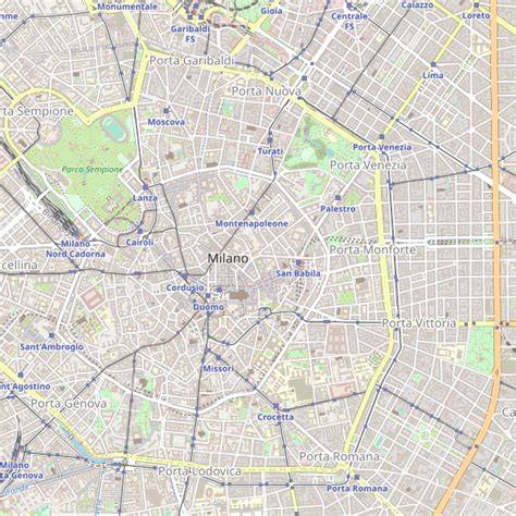 Mappa schematica dell'Arcidiocesi di Milano con le sue zone pastorali e decanati