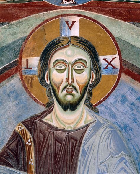 Dettaglio affresco Cristo Pantocratore