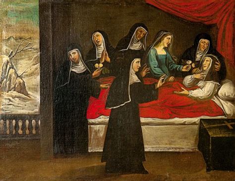 Illustrazione del miracolo della rosa e dei fichi di Santa Rita