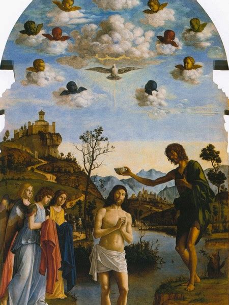 Stendardo della Confraternita di San Giovanni Battista con Battesimo di Cristo (recto) e Predica del Battista (verso), Urbino