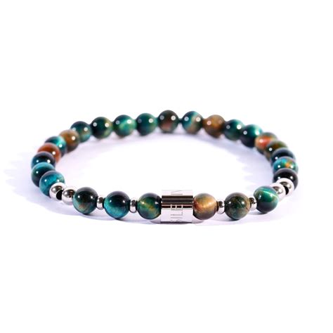 Bracciale da uomo con pietre naturali