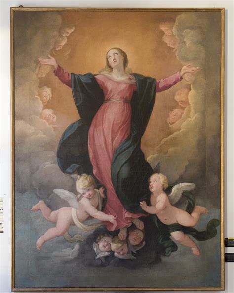 Dipinto della Madonna Assunta dietro l'altare maggiore della chiesa