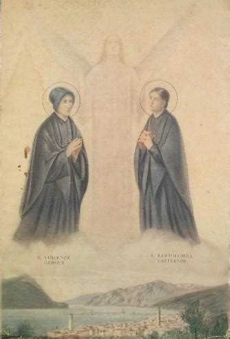 Incisione antica di Santa Bartolomea Capitanio e Santa Vincenza Gerosa