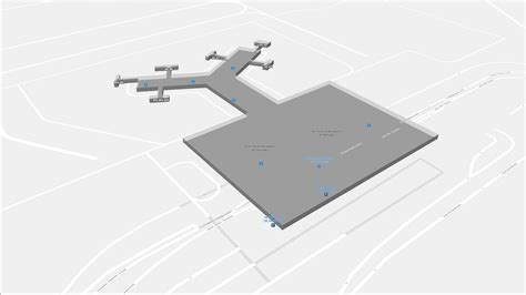 Mappa schematica dell'aeroporto di Santiago de Compostela con indicazione dei servizi principali