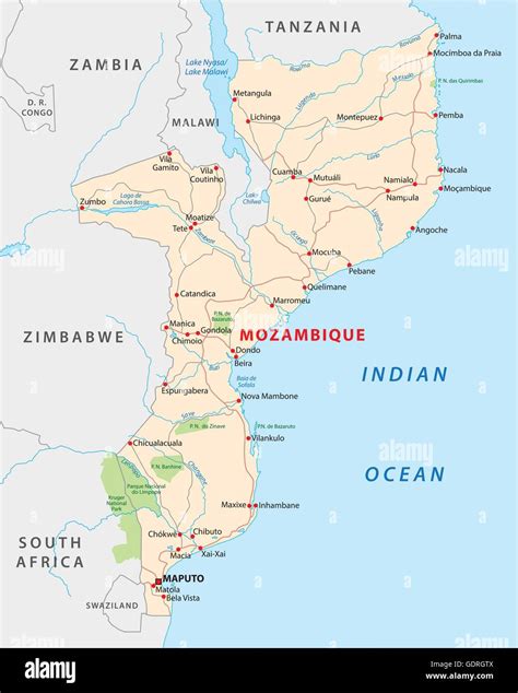 Mappa del Mozambico con evidenziata la provincia di Cabo Delgado e Chipene