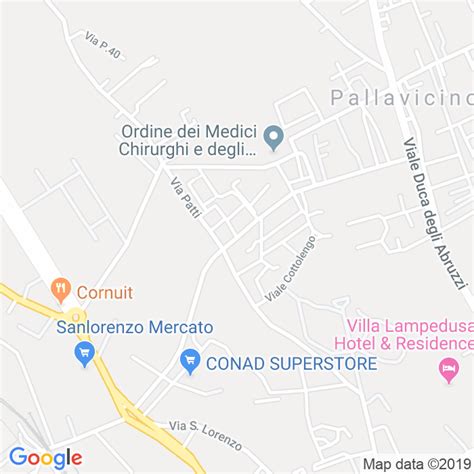 Mappa satellitare di Viale della Resurrezione a Palermo