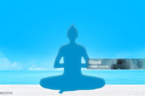 illustrazione stilizzata di una persona in meditazione immersa in un paesaggio sereno