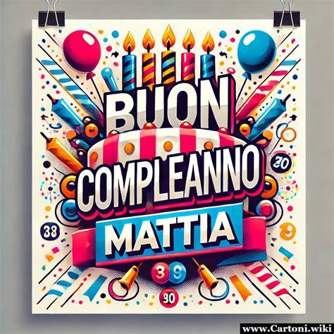 Un biglietto di auguri con una grafica colorata e un design moderno, adatto per festeggiare un onomastico.