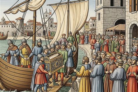 Illustrazione storica: Frati Minori che accolgono donne laiche per la direzione spirituale nel XV secolo a Venezia.