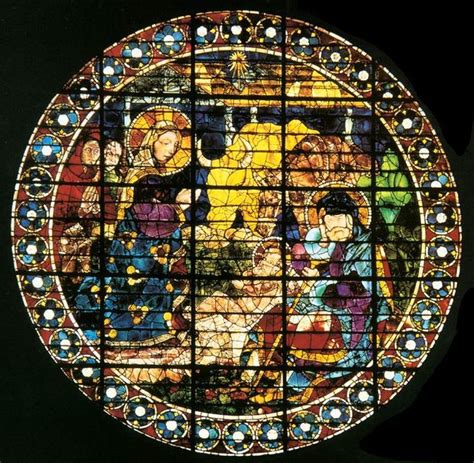 Vetrata della Natività realizzata su disegno di Paolo Uccello