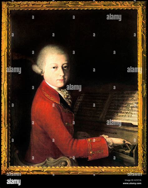 Ritratto di un giovane Wolfgang Amadeus Mozart al pianoforte