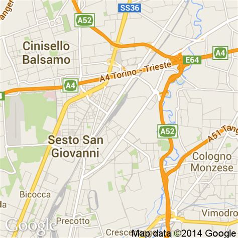 Mappa di Sesto San Giovanni con Via Santa Lucia evidenziata