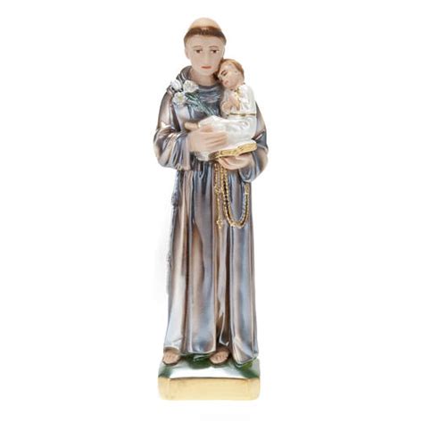Illustrazione o statua di Sant'Antonio con Gesù Bambino