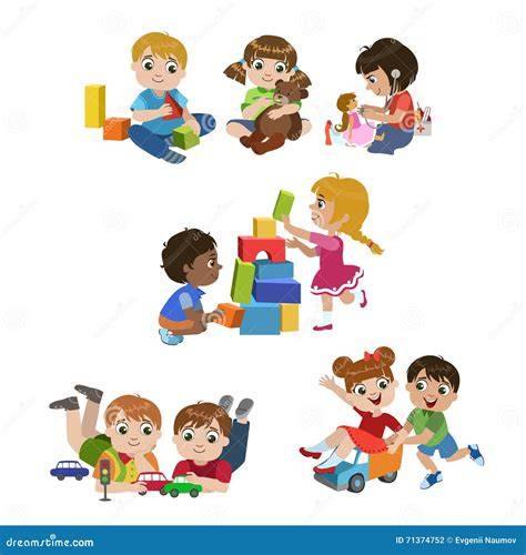 illustrazione di bambini che giocano con le parole e i nomi