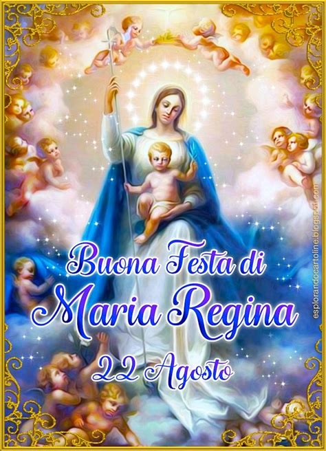 illustrazione di Maria Regina con Gesù Bambino o in trono, circondata da luce divina
