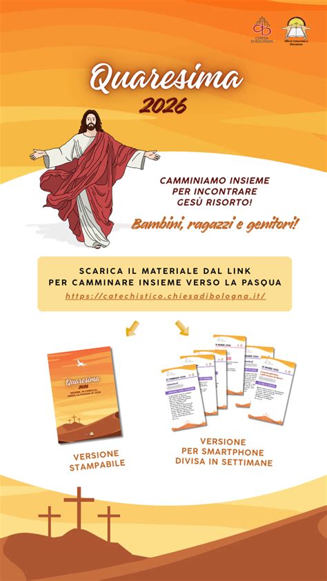 infografica che illustra il cammino spirituale della Quaresima verso la Pasqua