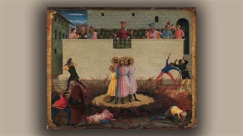 Dettaglio della predella del Beato Angelico raffigurante le Storie dei Santi Cosma e Damiano