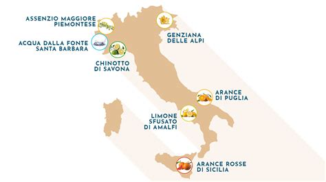 Mappa dell'Italia che evidenzia diversi punti di eccellenza nel volontariato e nell'economia circolare