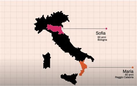Mappa dell'Italia che evidenzia il divario socio-economico tra Nord e Sud