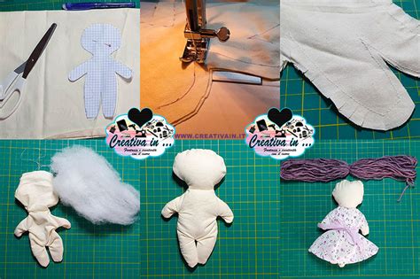 Materiali e strumenti per la creazione di bambole di stoffa