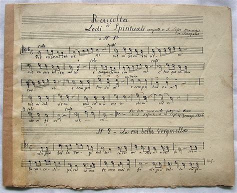 Antichi spartiti e manoscritti musicali conservati in un archivio storico