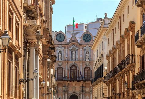 Mappa del centro storico di Trapani con evidenziata la posizione della Cattedrale di San Lorenzo