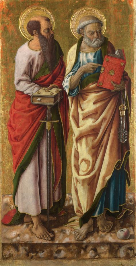Iconografia classica dei Santi Pietro e Paolo che sorreggono la Chiesa