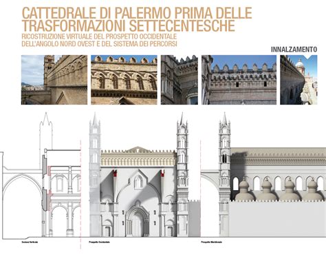 Illustrazione storica della Cattedrale di Palermo prima delle modifiche settecentesche