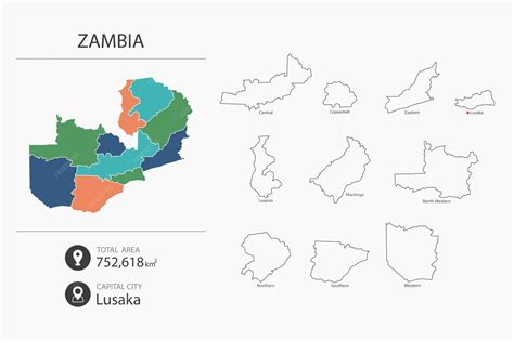 Mappa dello Zambia con indicazione delle aree colpite dalla siccità