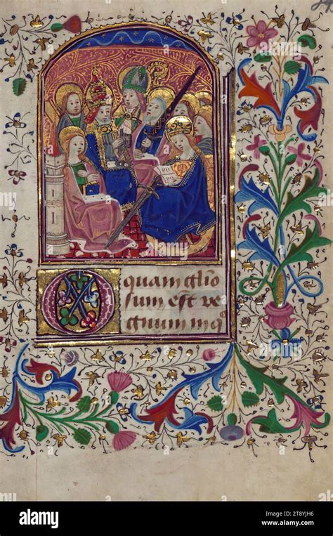 Raffigurazione iconografica di un vescovo santo con pastorale e libro, tipica dell'arte sacra medievale