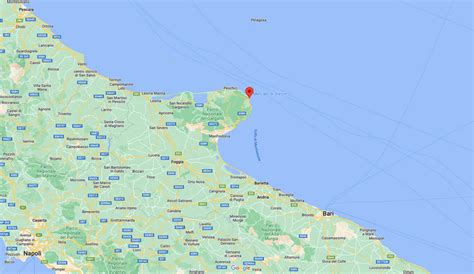 Mappa del porto di Vieste e dintorni