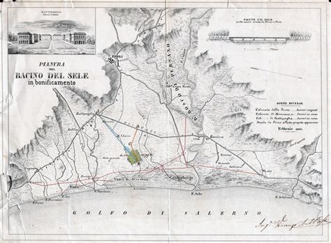 Mappa della Piana del Sele con punti di intervento del progetto